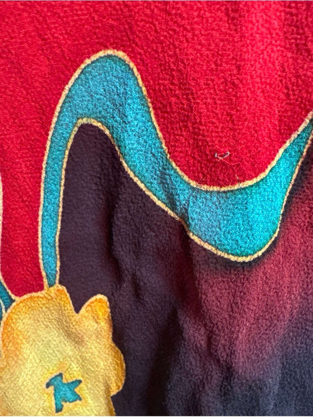 Red Multicolor Draped Tunic Top - Picture 3 of 13